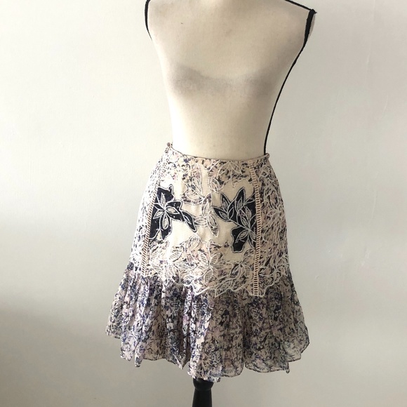 Kobi Halperin Tegan Floral Fit & Flare Skirt Size - Picture 2 of 10